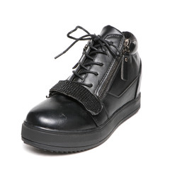 Women's demi-season shoes leather isolated on white background