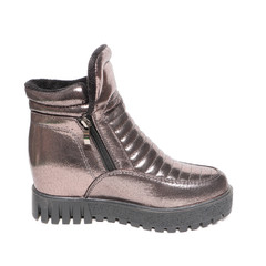 Women's demi-season shoes leather isolated on white background