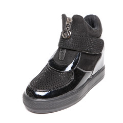 Women's demi-season shoes leather isolated on white background