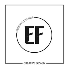 Initial Letter EF Logo Template Design Vector Illustration