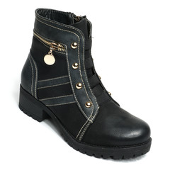 Women's demi-season shoes leather isolated on white background