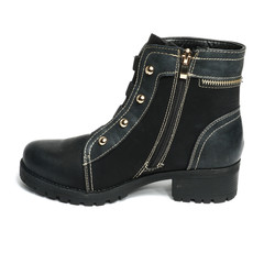 Women's demi-season shoes leather isolated on white background