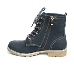 Women's demi-season shoes leather isolated on white background