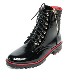 Women's demi-season shoes leather isolated on white background