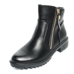 Women's demi-season shoes leather isolated on white background