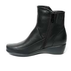 Women's demi-season shoes leather isolated on white background