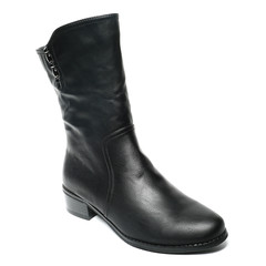 Women's demi-season shoes leather isolated on white background