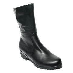 Women's demi-season shoes leather isolated on white background