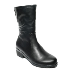 Women's demi-season shoes leather isolated on white background