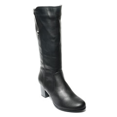 Women's demi-season shoes leather isolated on white background