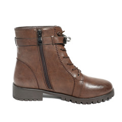 Women's demi-season shoes leather isolated on white background