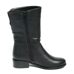 Women's demi-season shoes leather isolated on white background