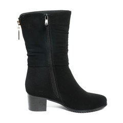 Women's demi-season shoes leather isolated on white background