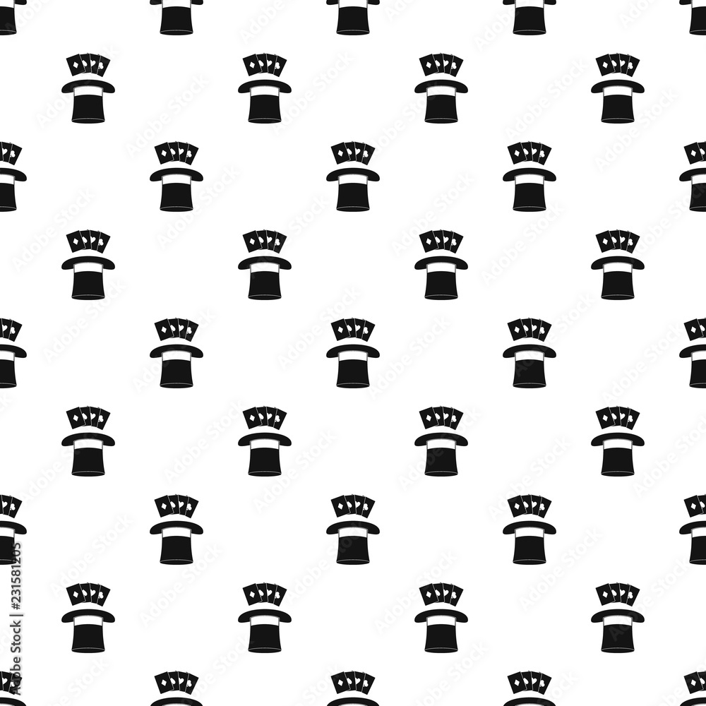 Aufkleber hat with card pattern seamless vector repeat geometric for any web design