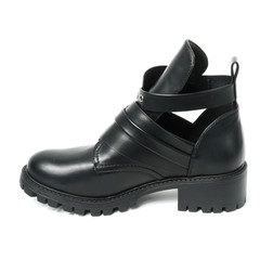 Women's demi-season shoes leather isolated on white background