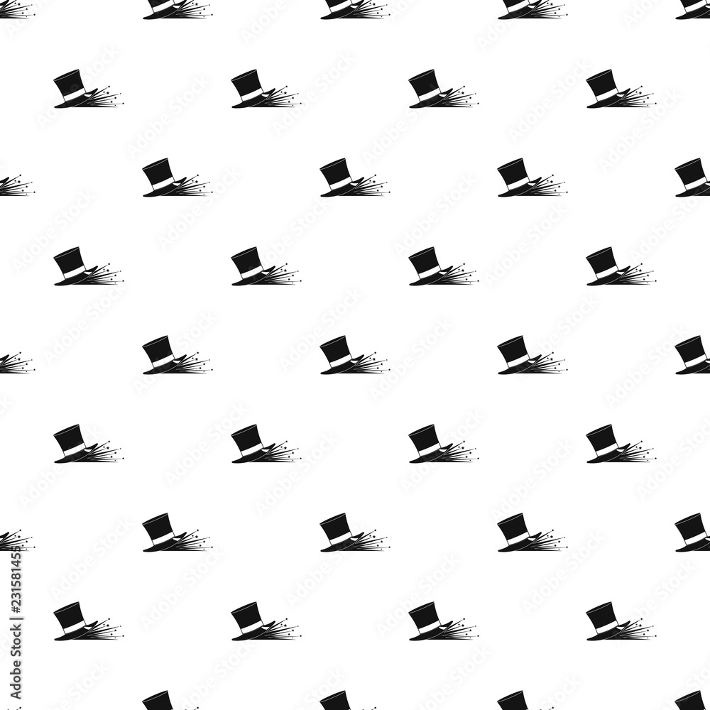 Poster magic hat pattern seamless vector repeat geometric for any web design