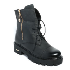 Women's demi-season shoes leather isolated on white background