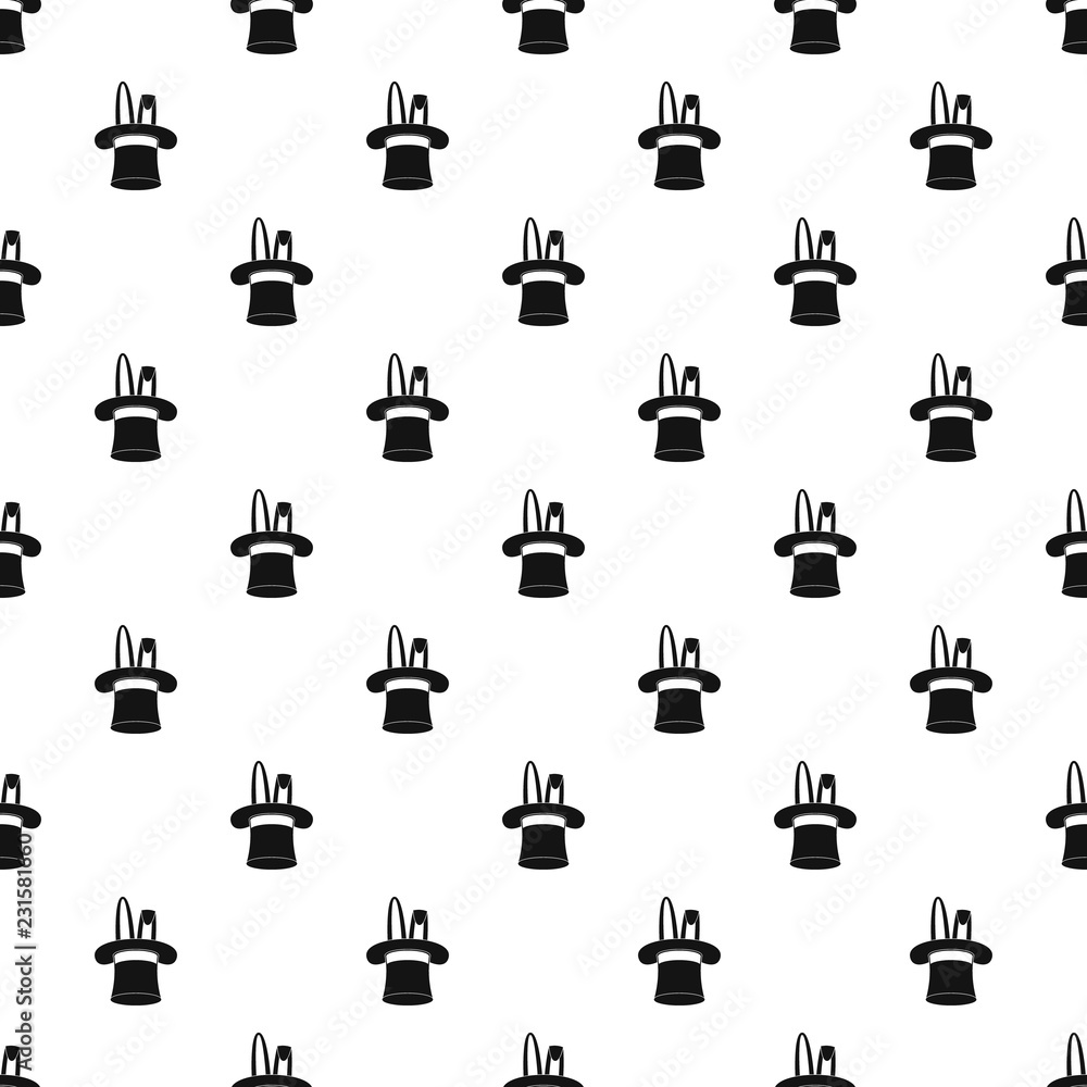 Poster hat with rabbit pattern seamless vector repeat geometric for any web design