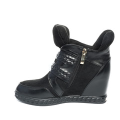 Women's demi-season shoes leather isolated on white background