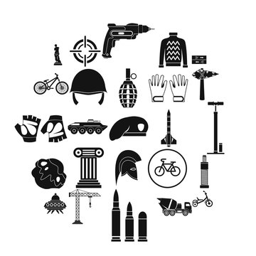 Casque icons set. Simple set of 25 casque vector icons for web isolated on white background