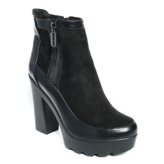 Women's demi-season shoes leather isolated on white background