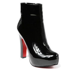 Women's demi-season shoes leather isolated on white background