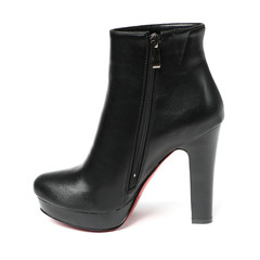 Women's demi-season shoes leather isolated on white background