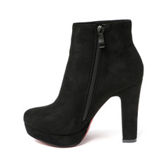 Women's demi-season shoes leather isolated on white background