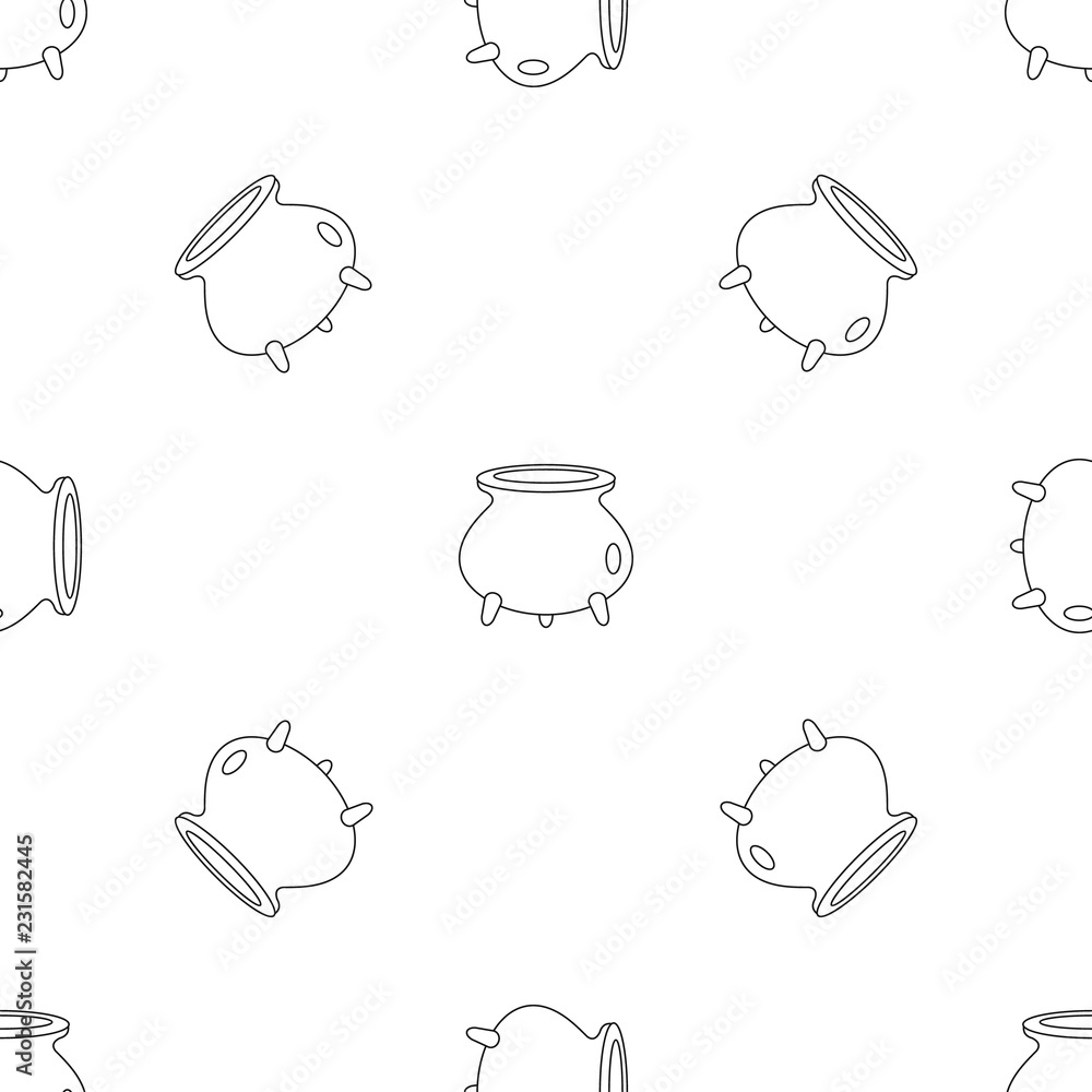 Poster halloween cauldron pattern seamless vector repeat geometric for any web design
