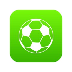 Obraz premium Soccer ball icon digital green for any design isolated on white vector illustration