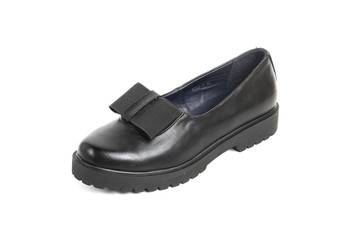 Women's demi-season shoes leather isolated on white background