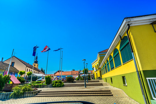 Ludbreg center world Croatia. / Scenic view at famous square in Ludbreg shrine, Croatia Europe.
