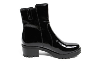 Women's demi-season shoes leather isolated on white background