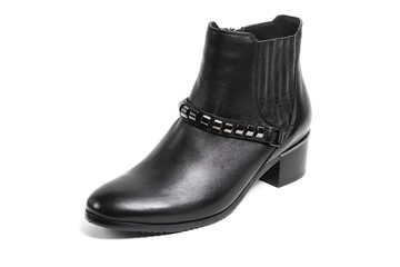 Women's demi-season shoes leather isolated on white background