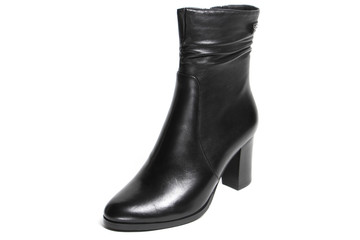 Women's demi-season shoes leather isolated on white background