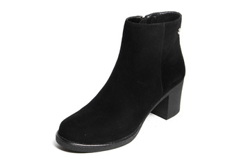 Women's demi-season shoes leather isolated on white background