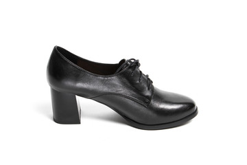 Women's demi-season shoes leather isolated on white background