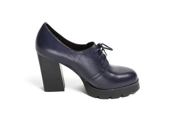 Women's demi-season shoes leather isolated on white background