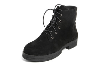 Women's demi-season shoes leather isolated on white background