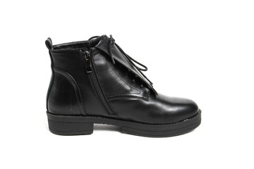 Women's demi-season shoes leather isolated on white background