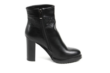 Women's demi-season shoes leather isolated on white background