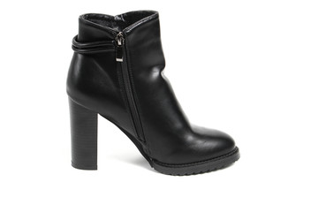 Women's demi-season shoes leather isolated on white background