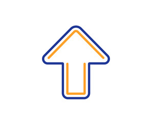 Upload arrow line icon