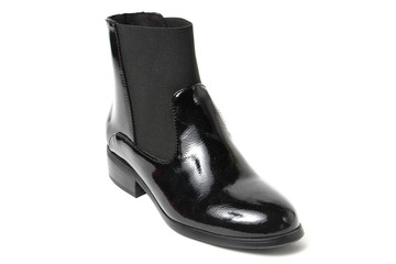 Women's demi-season shoes leather isolated on white background