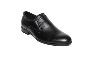 Office leathers man shoes isolated on white
