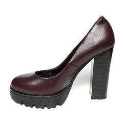 Women's toe and platform shoes isolated on white background