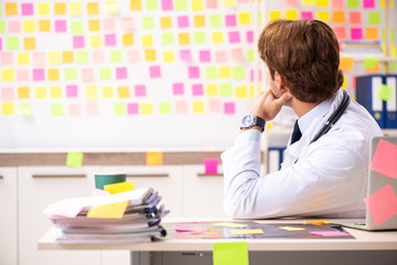 Male doctor with many conflicting prioritites 