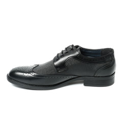 Office leathers man shoes isolated on white