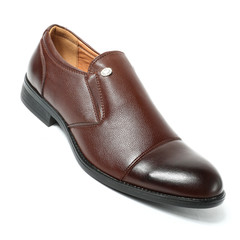 Office leathers man shoes isolated on white