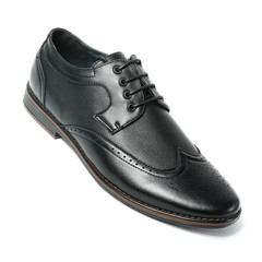 Office leathers man shoes isolated on white